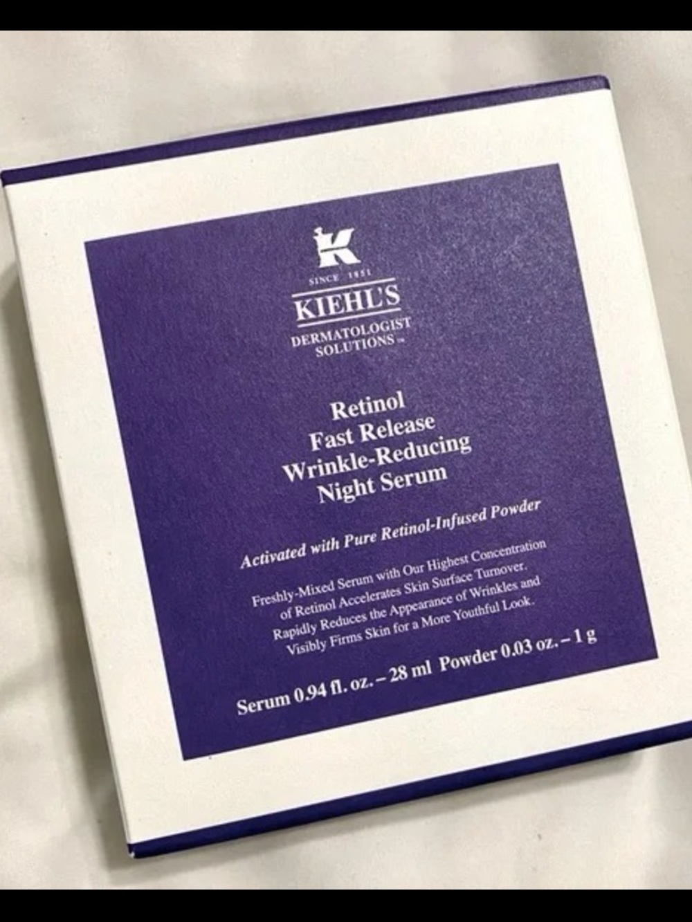 Kiehl's | Retinol Fast Release Night Serum |Retail $88